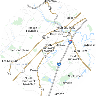 Best moving companies in North Brunswick, NJ map