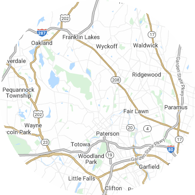 Best roofers in North Haledon, NJ map