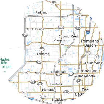 Best moving companies in North Lauderdale, FL map