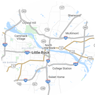 Best pest control companies in North Little Rock, AR map
