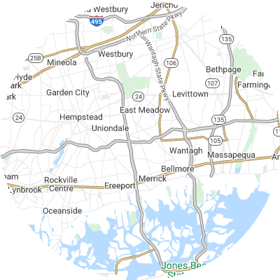 Best gutter cleaners in North Merrick, NY map
