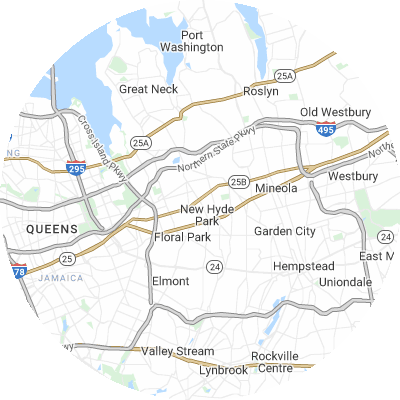 Best lawn care companies in North New Hyde Park, NY map