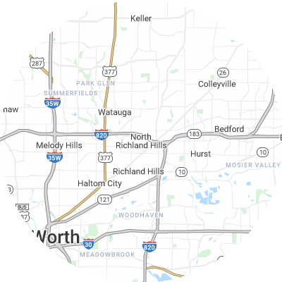 Best tree removal companies in North Richland Hills, TX map