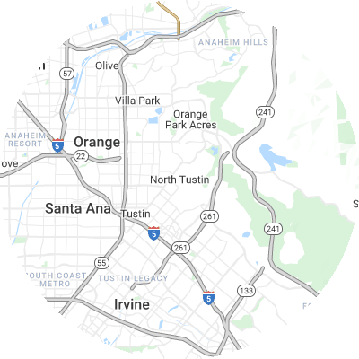 Best pest companies in North Tustin, CA map