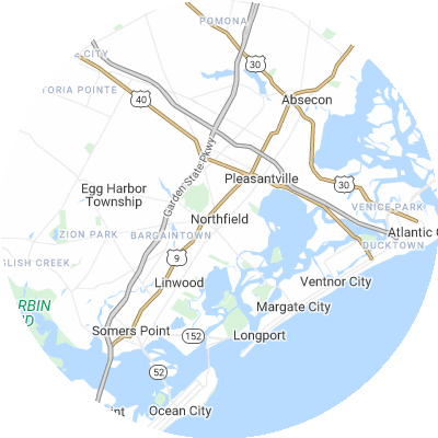 Best moving companies in Northfield, NJ map