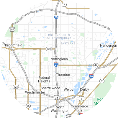 Best window replacement companies in Northglenn, CO map