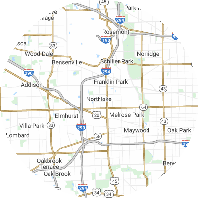 Best window replacement companies in Northlake, IL map
