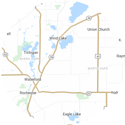 Best roofers in Norway, WI map