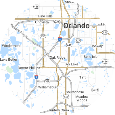 Best moving companies in Oak Ridge, FL map