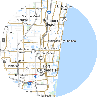 Best moving companies in Oakland Park, FL map