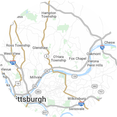 Best lawn care companies in O'Hara, PA map