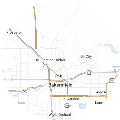 Best concrete companies in Oildale, CA map