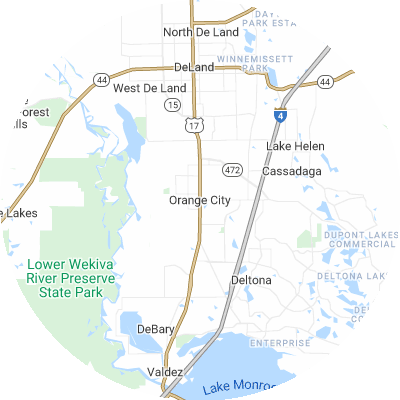 Best pest control companies in Orange City, FL map
