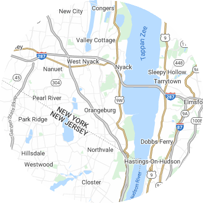 Best window replacement companies in Orangetown, NY map