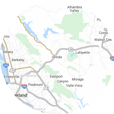Best lawn companies in Orinda, CA map