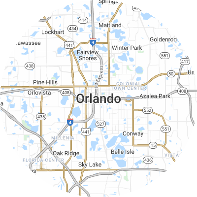 Best lawn care companies in Orlando, FL map