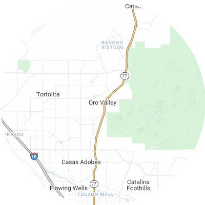 Best gutter installation companies in Oro Valley, AZ map