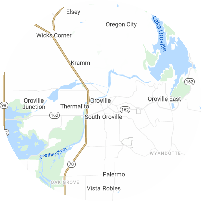 Best solar companies in Oroville, CA map