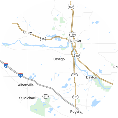 Best window replacement companies in Otsego, MN map