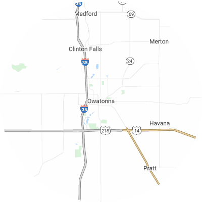 Best window replacement companies in Owatonna, MN map