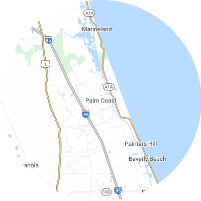 Best tree removal companies in Palm Coast, FL map