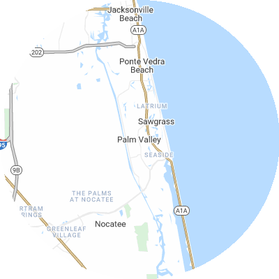 Best gutter cleaners in Palm Valley, FL map