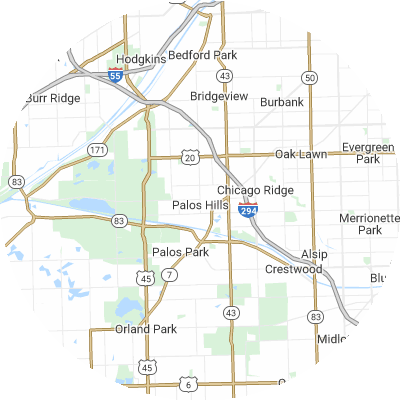 Best pest companies in Palos Hills, IL map