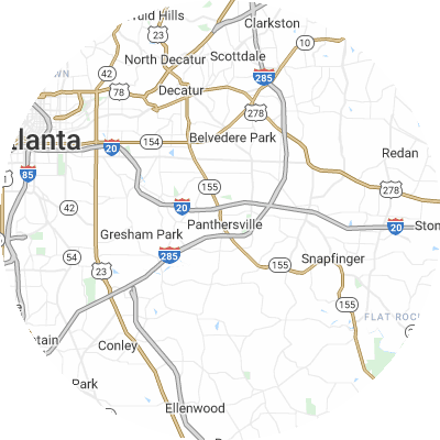 Best moving companies in Panthersville, GA map