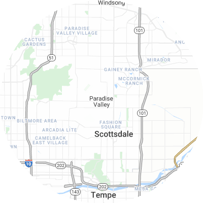 Best concrete companies in Paradise Valley, AZ map