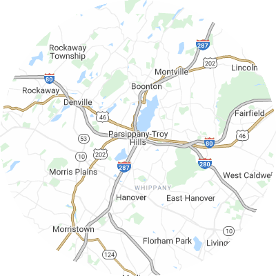Best gutter installation companies in Parsippany-Troy Hills, NJ map
