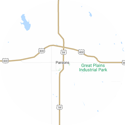 Best pest control companies in Parsons, KS map