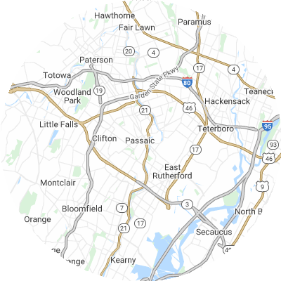 Best window replacement companies in Passaic, NJ map