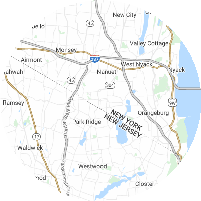 Best plumbers in Pearl River, NY map