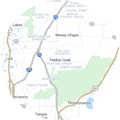Best moving companies in Pebble Creek, FL map