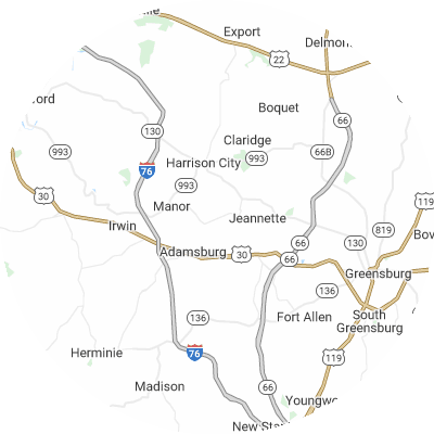 Best concrete companies in Penn, PA map