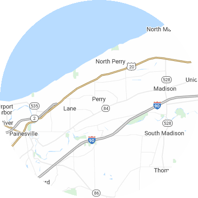 Best lawn companies in Perry, OH map