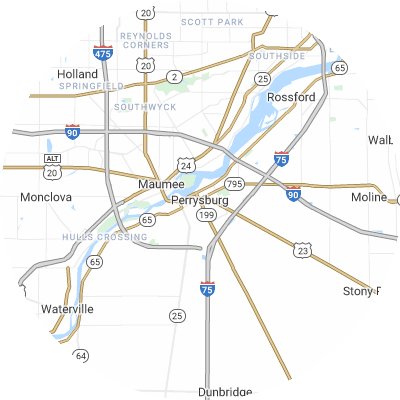 Best roofers in Perrysburg, OH map