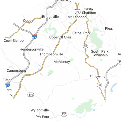 Best moving companies in Peters, PA map