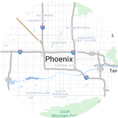 Best gutter companies in Phoenix, AZ map