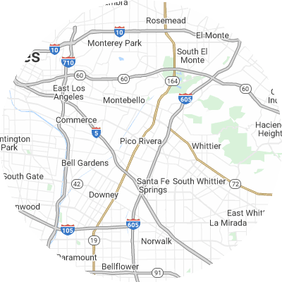 Best lawn companies in Pico Rivera, CA map