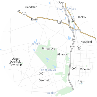 Best window replacement companies in Pittsgrove, NJ map