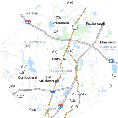 Best plumbers in Plainville, MA map