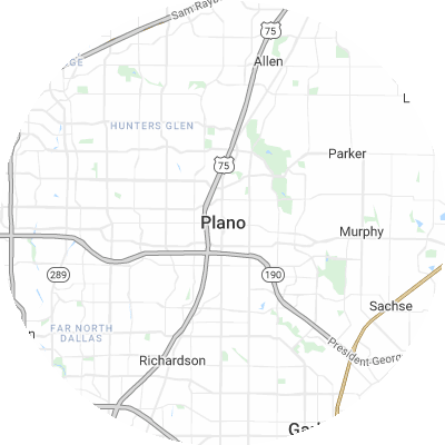 Best window companies in Plano, TX map