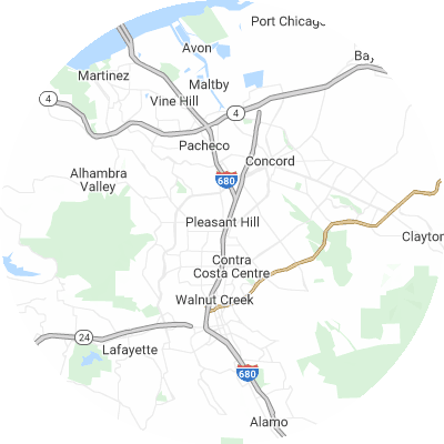Best moving companies in Pleasant Hill, CA map