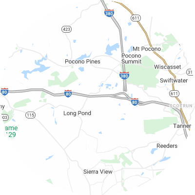 Best lawn care companies in Pocono, PA map