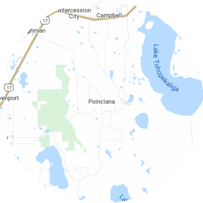 Best moving companies in Poinciana, FL map