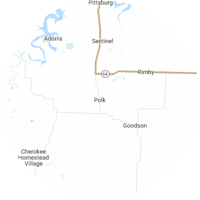 Best pest companies in Polk, MO map