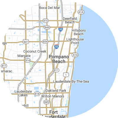 Best pest companies in Pompano Beach, FL map