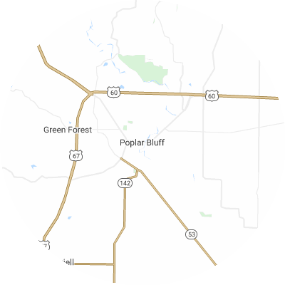 Best pest companies in Poplar Bluff, MO map