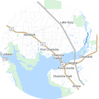 Best lawn care companies in Port Charlotte, FL map